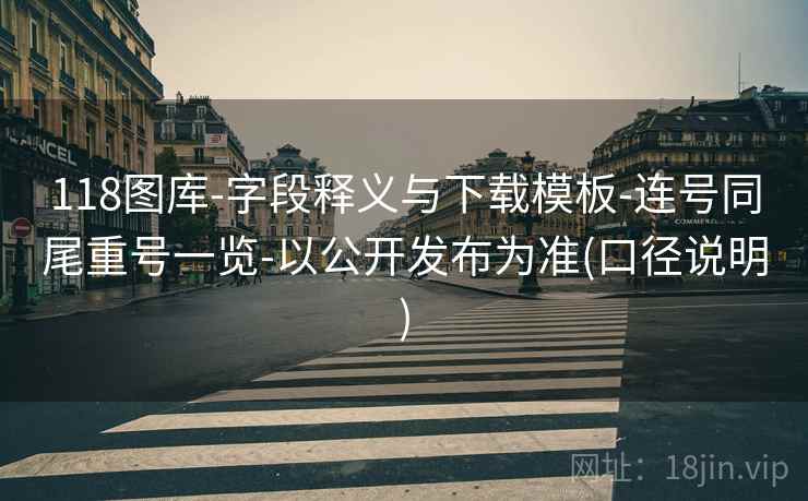 118图库-字段释义与下载模板-连号同尾重号一览-以公开发布为准(口径说明)